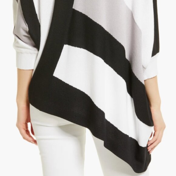 Ming Wang Colorblock Stripe Tunic Sweater - L $225 - Picture 3 of 15